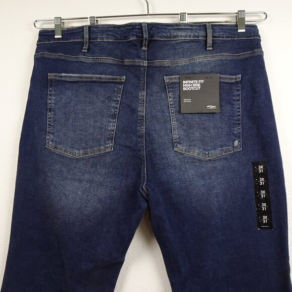 Silver Jeans Infinite Fit Boot Cut Women's Plus Size 3X Blue Denim Stretch - Picture 6 of 11